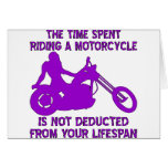 Time Spent Riding A Motorcycle Is Not Deducted Greeting Cards