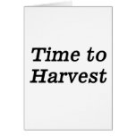 time to harvest black greeting cards
