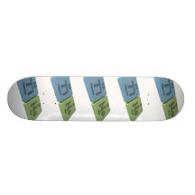Tine as Ti Titanium and Ne Neon Custom Skateboard