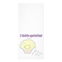 tinkle sprinkles funny cupcake rack card template