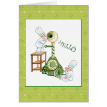 Tiny Chefs - Hello Greeting Card