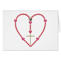 Tiny hearts Rosary Greeting Cards