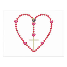 Tiny hearts Rosary Postcards