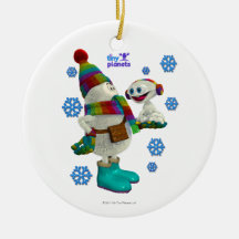 Tiny Planets Snow Problem Christmas Ornament