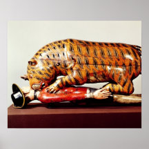 Tipu's Tiger, c.1790 (wood) Print
