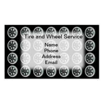 Tire and Wheel Service Business Cards