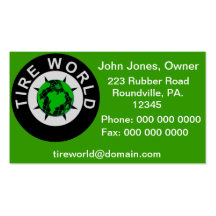 Tire Sales and Repair Business Card