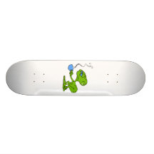 Tired Coffee Alien Custom Skate Board