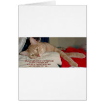 TIRED KITTY GREETING CARD