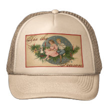 Tis the Season Vintage Scene Trucker Hats