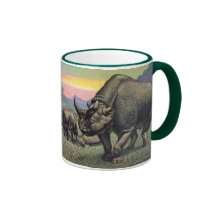 Titanotherium Prehistoric Animal Antique Print Mugs