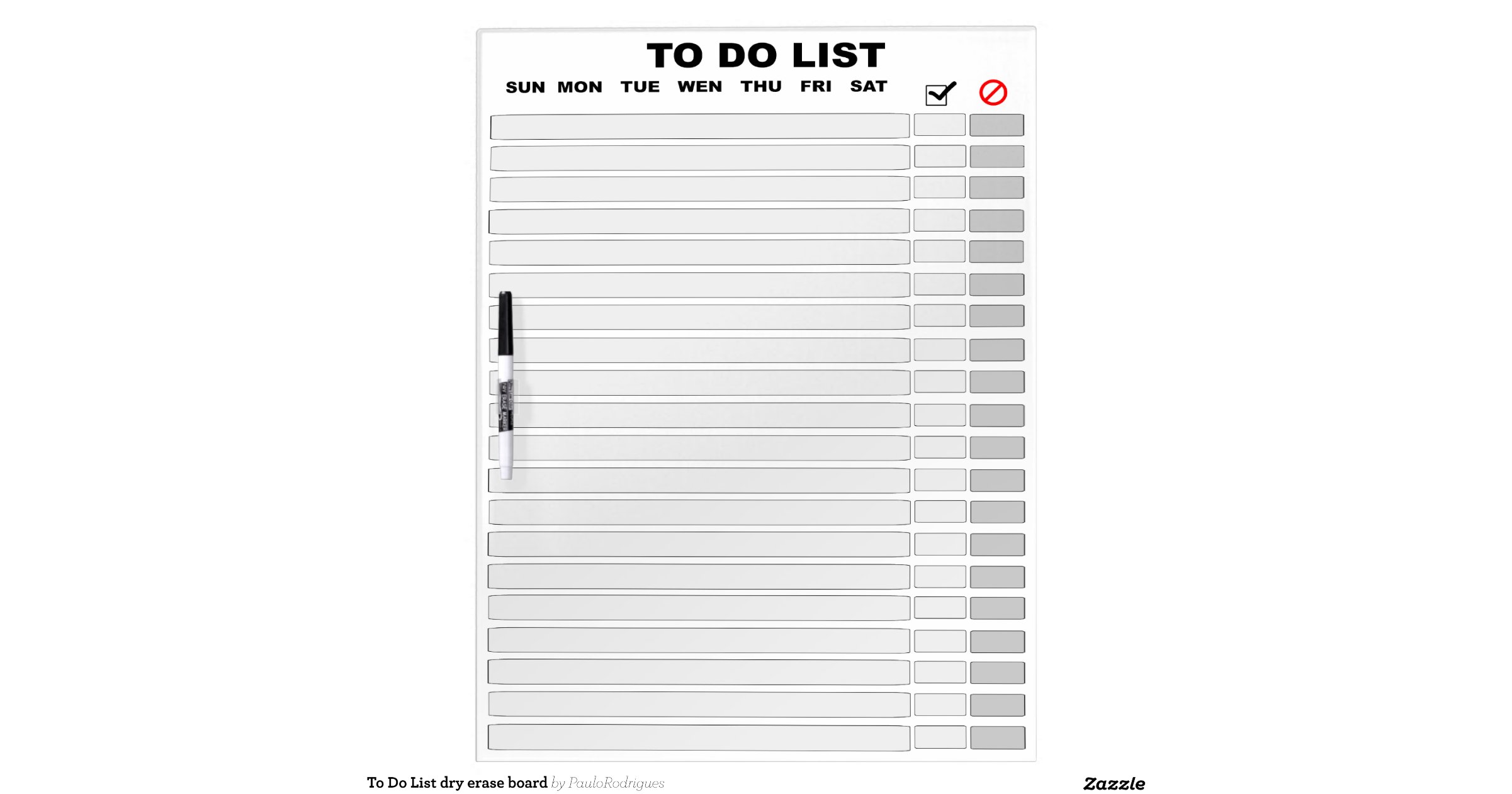 To Do List Dry Erase Board Zazzle To Do List Dry Erase Board Zazzle