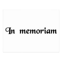 To the memory of... postcard