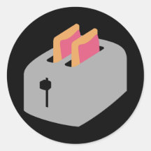 Toaster Pastries Round Stickers