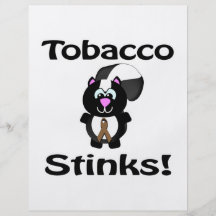Tobacco Stinks Skunk Awareness Design Personalised Flyer