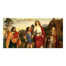 Tobias with the Archangel and Two Saints Photo Greeting Card