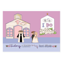 Today I Marry My Best Friend Table Placement Business Card