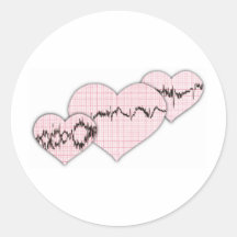 Together Hearts Round Sticker