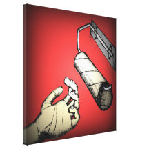 Toilet roll disaster - canvas print