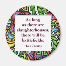 Tolstoy Quote Fridge Magnet