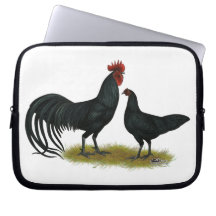 Tomaru Long Crower Chickens Laptop Sleeves