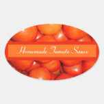 Tomato Sauce/Diced Canning Label Oval Sticker