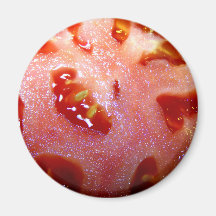 Tomato Slice Extreme Close Up Refrigerator Magnet
