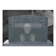 Tomb Stone Invitation Card