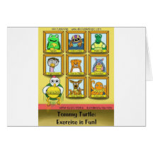 Tommy Turtle: Exercise is Fun!  Back cover Cards