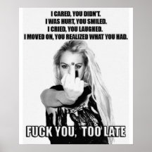 TOO LATE... POSTER
