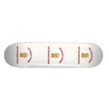 Too Much Head - Beer Skateboard Deck