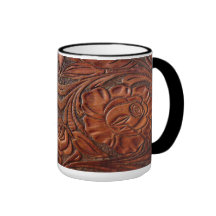 Tooled Leather Mug
