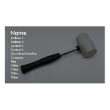Tools of Trade- Rubber mallet Business Card Templates