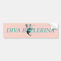 TOP Diva Ballerina Bumper Sticker