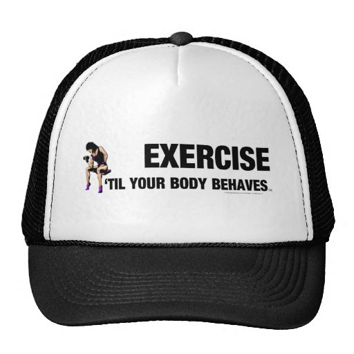 TOP Exercise Til Your Body Behaves Mesh Hats
