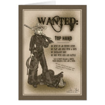 Top Hand Cowgirl Greeting Card