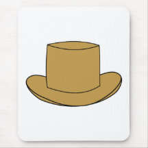 Top Hat illustration. Brown. Mouse Pad
