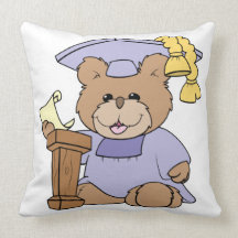 top of the class graduation bear design pillow