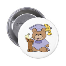 top of the class graduation bear design pins