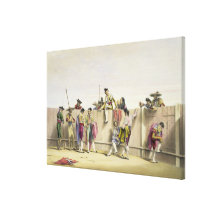 Toreros Reposing between the Bulls, 1865 (colour l Stretched Canvas Print