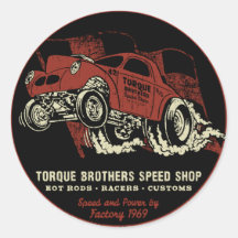 Torque Brothers TB018A Round Stickers