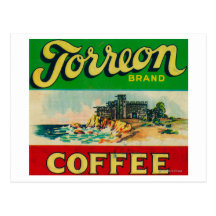 Torreon Coffee Label Postcard
