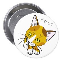 Tortoiseshell cat (三毛猫) pinback button