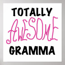 Totally Awesome Gramma Pink Tshirts Gifts Posters