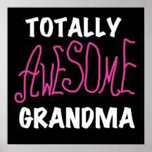 Totally Awesome Grandma Pink T-shirts and Gifts Print