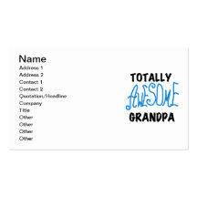 Totally Awesome Grandpa T-shirts and Gifts Business Card Template