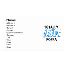 Totally Awesome Poppa Tshirts and Gifts Business Cards