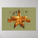 Totally grunge Rock star Music Poster
