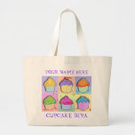 Tote Bags - Pop Art Cupcakes