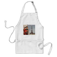 Tourists Travelling Paris Sightseeing Eiffel Tower Aprons